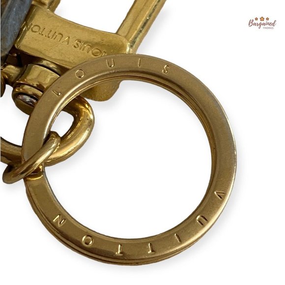 Authentic LOUIS VUITTON Goldtone Neo Tapage Key Holder And Bag Charm - EA0176 - Picture 12 of 14